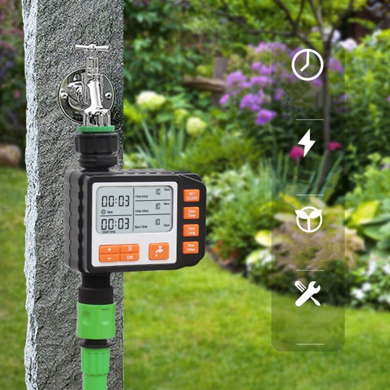 Garden Watering Timer Outdoor Automatic Electronic Watering Timer Irrigation Water Timeing Controller System - Furniture Things