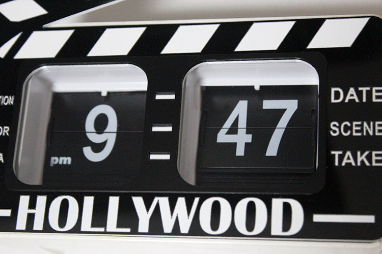 Movie Clapper Board Flip Clock Retro - Furniture Things
