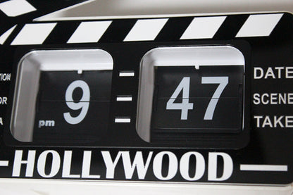 Movie Clapper Board Flip Clock Retro - Furniture Things