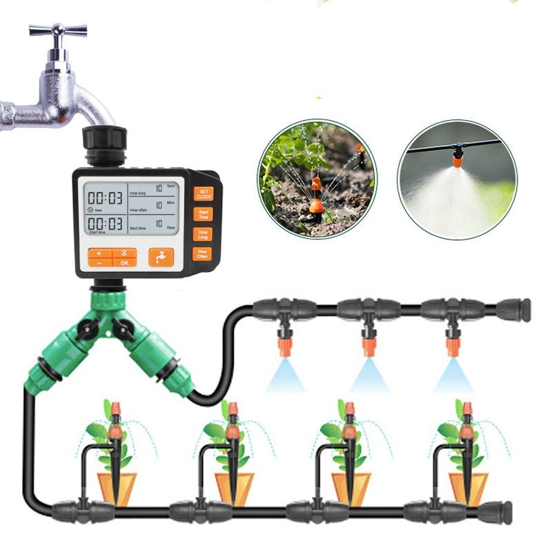 Garden Watering Timer Outdoor Automatic Electronic Watering Timer Irrigation Water Timeing Controller System - Furniture Things