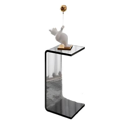Coffee Table with Clear Acrylic C-Shaped Display - Furniture Things