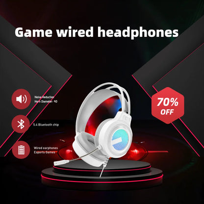 FTEX 7.1 Wired Gaming Headset Noise Cancelling USB Esports