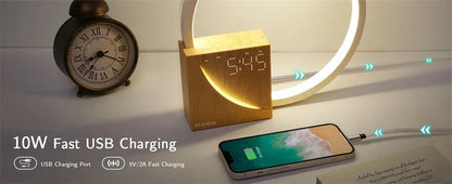 Bedside Lamp with Touch Alarm Clock & Natural Sounds - Furniture Things