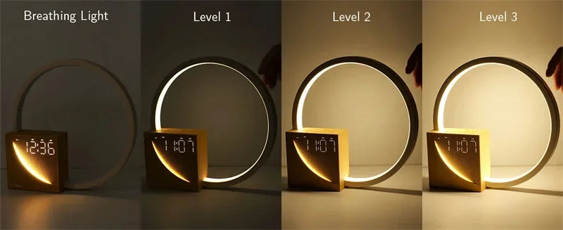 Bedside Lamp with Touch Alarm Clock & Natural Sounds - Furniture Things