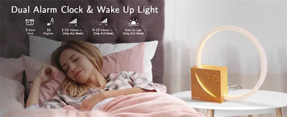 Bedside Lamp with Touch Alarm Clock & Natural Sounds - Furniture Things