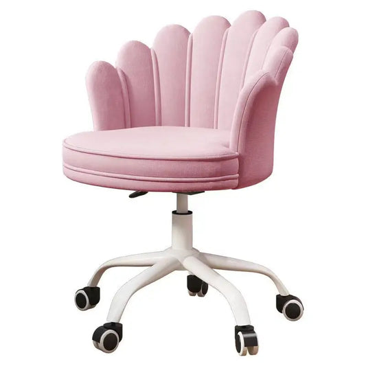 Office Chair with Adjustable Lift Pink Flower Petal Rotatable - Furniture Things