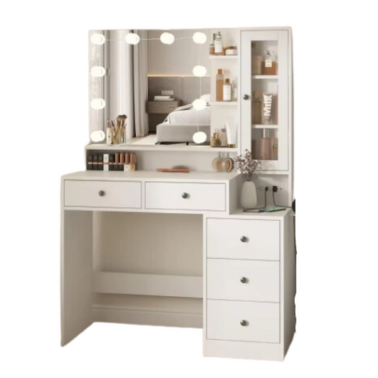 Vanity Table Makeup with Lights