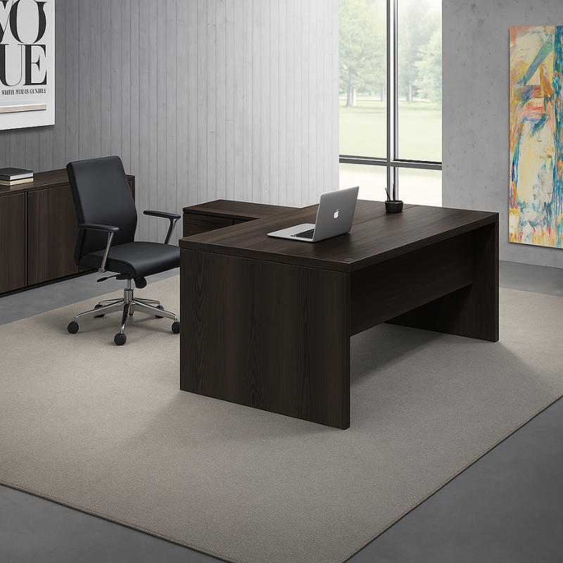 FTMGC Executive Black Boss Table Large Office Desk